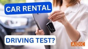 can you rent a car for driving test